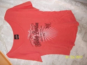 NWOT HARLEY DAVIDSON MOTORCYCLE Women's LARGE TOP SHIRT LOOK BUY IT NOW - Picture 1 of 3
