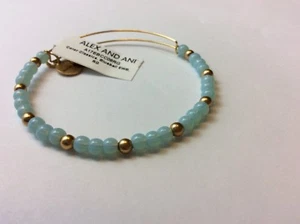 Alex and Ani Bluebell Bangle Bracelet New W Tags & CARD Classic Colors Gold - Picture 1 of 4