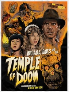 Indiana Jones and the Temple of Doom Lithograph Art Print CoA 18x24 NEW - Picture 1 of 1