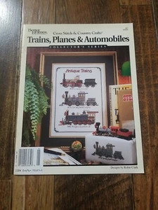 PLANES, TRAINS & AUTOMOBILES Counted Cross Stitch COLOR CHARTS Leaflet  - Picture 1 of 1