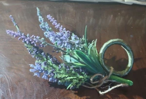 Pier 1 Flower Lavender Look Napkin Holder-Brand New-SHIPS N 24 HOURS - Picture 1 of 4
