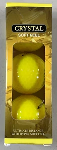 New Volvik Crystal Soft Feel 70 3 Pack #1 Golf Balls Bright Yellow Sleeve - Picture 1 of 2
