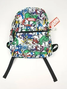 Marvel Characters Comics Avengers Comic Print 16" School Backpack Book Bag NWT - Picture 1 of 19