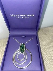 PFAU ANHÄNGER von HEATHERGEMS SCHOTTLAND VERSILBERT KETTE NEU - Bild 1 von 5