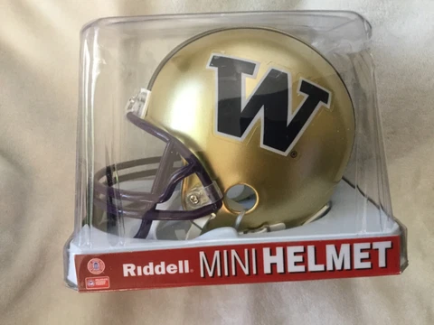 WASHINGTON HUSKIES - Riddell Mini Helmet NEW but Package Damage Cover