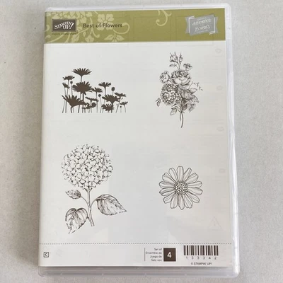 Stampin’ Up! Juego de 4 estampillas adhesivas de goma sin montar BEST OF FLOWERS Foto 1 de 3