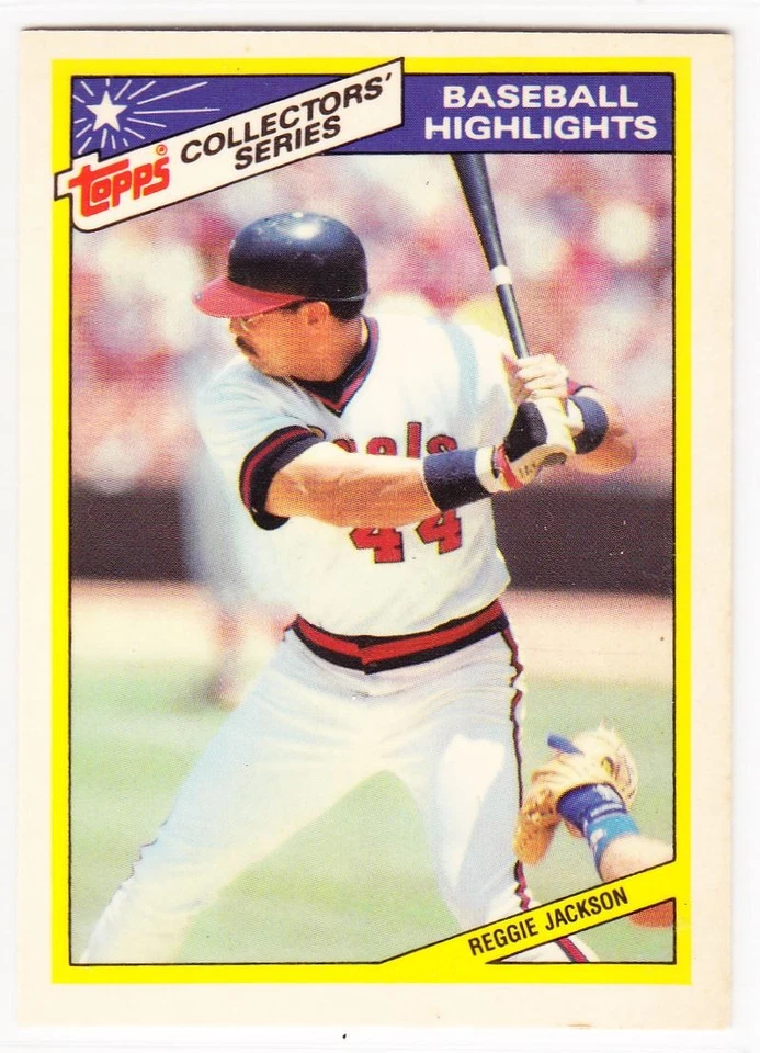1987 Topps Woolworth Baseball Highlights Reggie Jackson California Angels #4 - Image 1 of 2