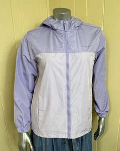 Eddie Bauer Jacket Youth Girls L(14/16) Purple Windbreaker Hooded Double Zipper - Picture 1 of 17