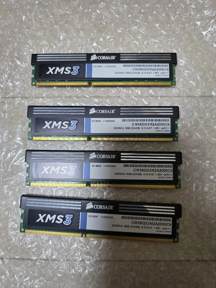 CORSAIR XMS3 8GB (2x4GB) DDR3 2000MHz CMX8GX3M2A2000C9 RAM Modules - Image 1 of 1