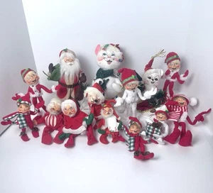Lote de 14 Muñecas de Peluche Annalee De Colección Papá Noel Ratón Elfo Sra. Claus Años 60 - 2010 - Imagen 1 de 24