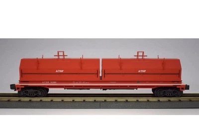 K-LINE 3-RL O SCALE #91960 ATSF SANTA FE DIE-CAST COIL CAR W/LOAD K676-1052 - Image 1 of 4