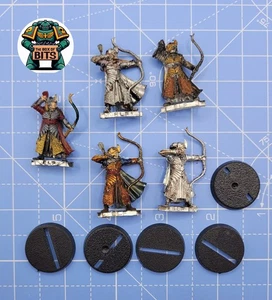 Warhammer LOTR Galadhrim Warriors With Bows X5 Metal Gondor Lord Of The Rings - Picture 1 of 2