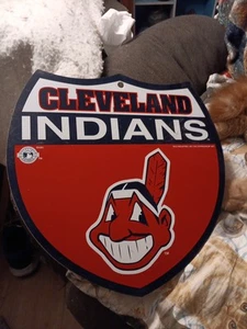 Cleveland Indians Chief Wahoo Vintage Plastic Wall Sign 12x12 New MLB - Picture 1 of 1