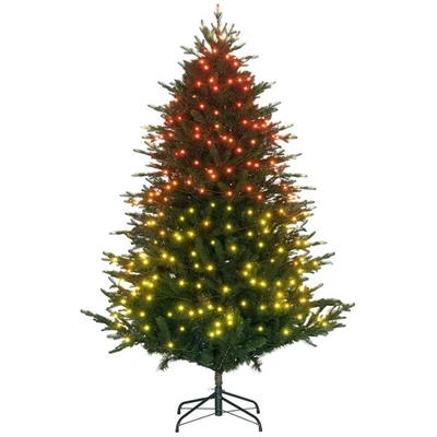 HOMCOM 6ft Prelit Artificial Christmas Tree w/ Lights for Party Decoration - Image 1 of 4