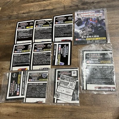Lot Of 11 Transformers INSTRUCTION BOOKLETS ONLY Masterpiece Prowl Optimus - Image 1 of 4