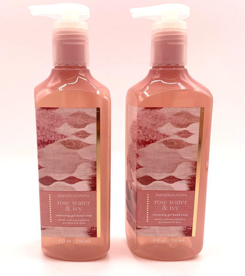 Juego de 2 botellas de gel suave para hiedra de agua de rosas Bath & Body Works de 8 oz Foto 1 de 1