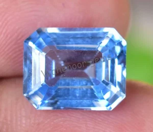 Natürlicher blauer Jeremejevit 6,35 ct Asscher-Schliff Namibia zertifiziert loser Edelstein - Bild 1 von 6