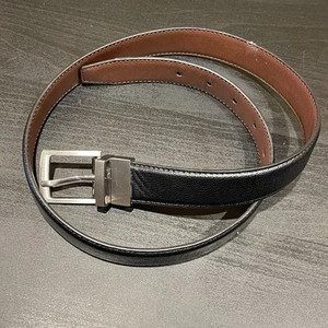 Unisex schwarzer Gürtel mit silberner Schnalle 36-5/8 Zoll L Größe Medium gebraucht, in einwandfreiem Zustand - Bild 1 von 11