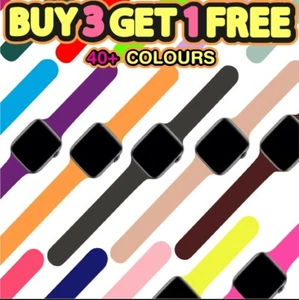 For Apple Watch Silicone iWatch Strap Band Series 10 9 8 7 6 5 SE From 38mm/49mm - Picture 1 of 41
