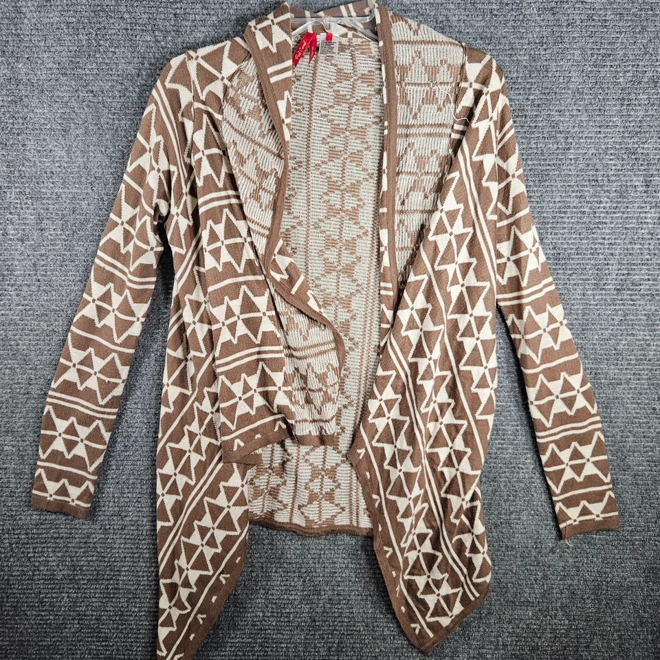 Red Camel Long Cardigan Vest Open Front Aztec Multi Colored Shawl Collar Small - Image 1 of 3