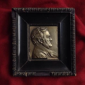 Antique Piano Composer Wagner 1930s Franz Stiasny Bronze Portrait Medal Austria - Picture 1 of 5