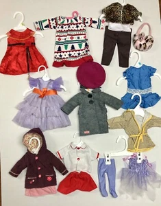 DOLL CLOTHES LOT Of 10 And One Purse And One Hat Fits American Girl Doll - Picture 1 of 11