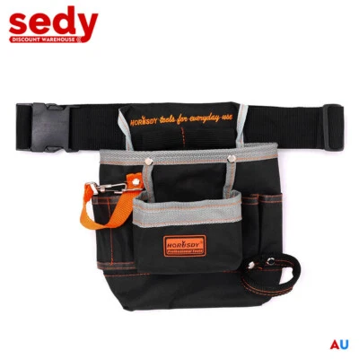 8 Pockets Tool Bag with Belt Electrician Pouch Belt Kit Carry Tool Holder 90514 - image 1 of 4