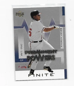 ANDRUW JONES 2003 UD FINITE #155 PROMINENT POWERS GOLD /199 BRAVES - Picture 1 of 2