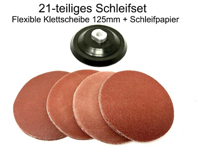 Profi Klettscheiben SET Stützteller + Schleifpapier für Winkelschleifer 125mm - Bild 1 von 4