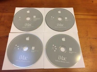 Vtg 2001 iMac Macintosh OS 9.1 10.0.3 Cheetah Software Restore 4 Discs CDs 1.1 - Image 1 of 4