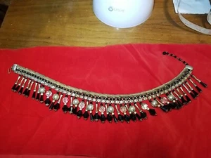 Vintage 16" Goldtone Beaded Choker - Picture 1 of 2