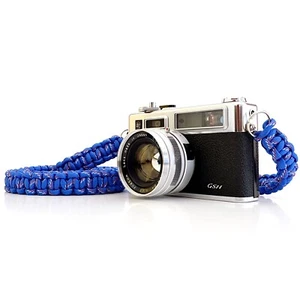 NEW BLUE PARACORD CAMERA 48" NECK STRAP DSLR MIRRORLESS SONY CANON NIKON FUJI - Picture 1 of 9