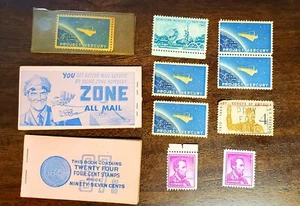 Lincoln 4 Cent Stamp X2, Project Mercury 4 Cent Stamp X5, stamp books X2 + more - Picture 1 of 1