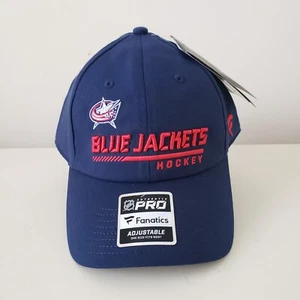 Columbus Blue Jackets Hat Cap Strap Back Blue Fanatics Hockey Authentic Pro NHL - Picture 1 of 12