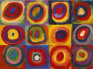 LIENZO Wassily Kandinsky Color Estudio Color Imágenes Giclee Gráficos Impreso Lienzo - Imagen 1 de 4