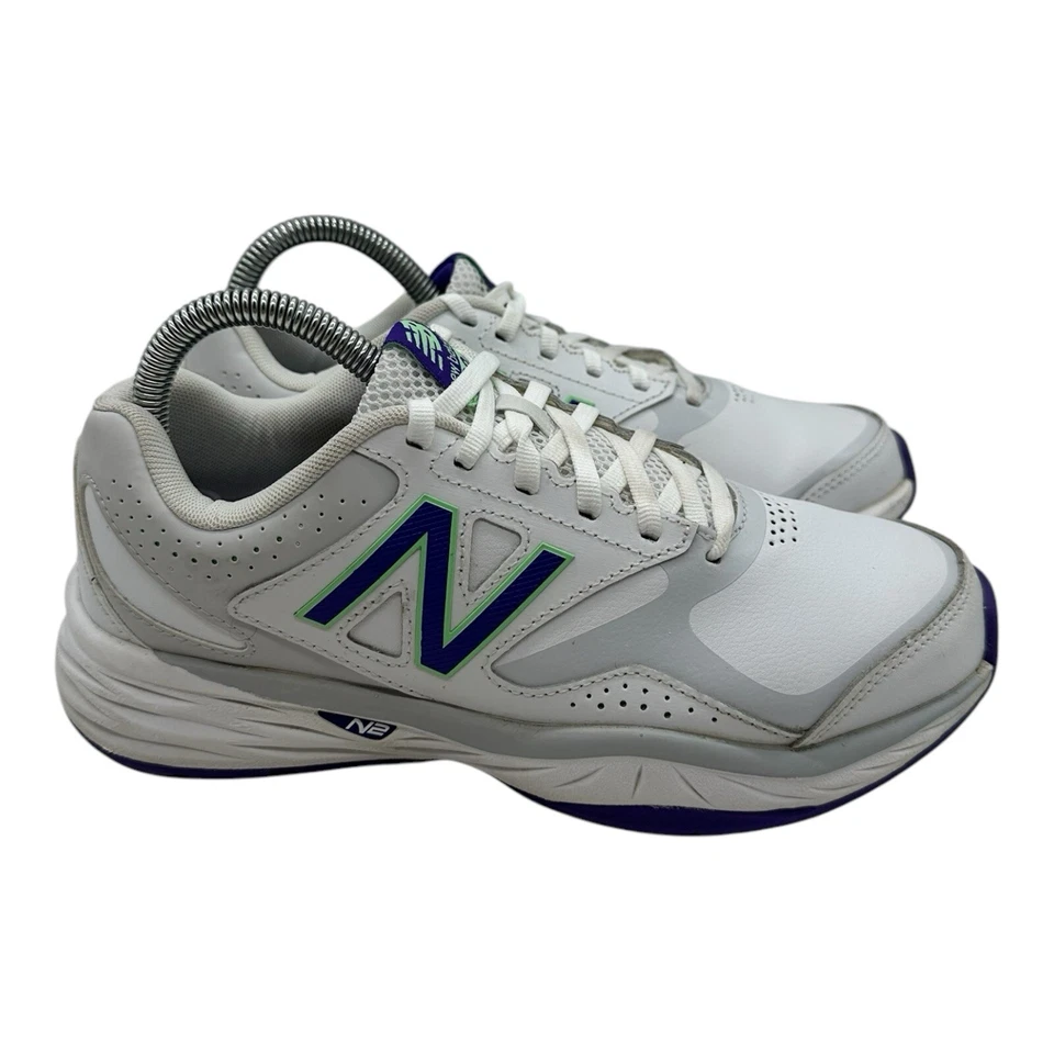 New Balance 824 Zapatos Para Mujer Talla 7.5 D Blanco Cuero Tenis Informales WX824WV1 Foto 1 de 4