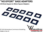 'No Effort' 25mm Square to 30mm Square Base Adapters (Age of Sigmar etc to Wa...