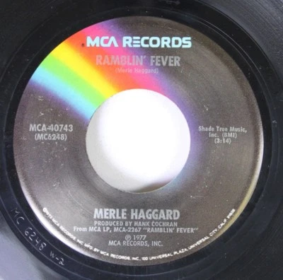 Country 45 Merle Haggard - Ramblin' Fever / When My Blue Mon Turns To Gold Again - Image 1 of 2