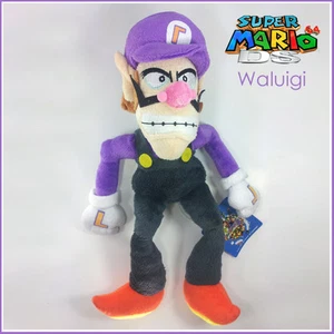 Waluigi Super Mario Bros personaggio peluche peluche pupazzo figura morbida 11" - Foto 1 di 1