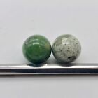 2 perles rondes turquoise vert toile d'araignée 12 mm 7535
