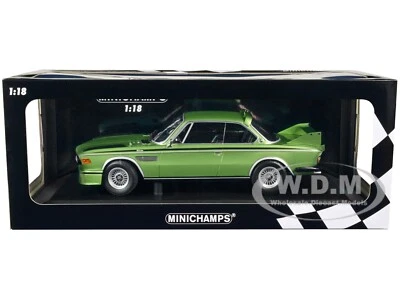 1973 BMW 3.0 CSL GREEN METALLIC LTD ED 450 PCS 1/18 DIECAST MINICHAMPS 155028132 - Image 1 of 2