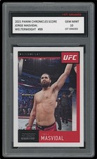 JORGE MASDIVAL 2021 PANINI CHRONICLES SCORE #99 1ST GRADED 10 CARD UFC