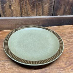 Vintage Cactus Stoneware Dinner Plate 10.5” Wide Green Ribbed 4197 - Picture 1 of 8