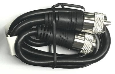 6 ft RG8X coax coaxial UHF PL-259 connectors amateur ham CB radio antenna cable - Image 1 of 4