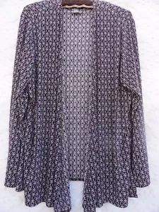 Cardigan Chico's 3 Travelers maglia avvolgente Misses XL marrone acetato marrone come nuovo aperto - Foto 1 di 5