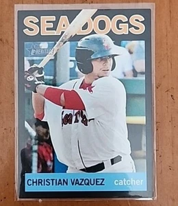 CHRISTIAN VAZQUEZ #8 2013 Topps Heritage Minor League Black #/96 - Picture 1 of 2
