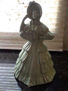 Vintage Painted Jade British Lady Figurine 8" - Picture 1 of 6