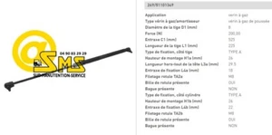 VERIN A GAZ AMORTISSEUR SYSTEME BRAS DE RETENU 51101349 JUNGHEINRICH ERE 225 120 - Picture 1 of 2