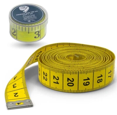 EVERHOMELY® 2 in 1 - Massband Maßband cm + INCH Schneidermaßband 150 cm in Aufbwahrungsbox