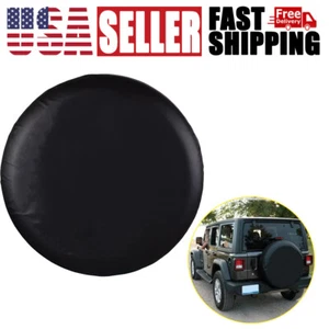 15" DIY Spare Tire Cover Black Trailer Wheel & Tyre Protector Against Sun & Rain - Picture 1 of 10